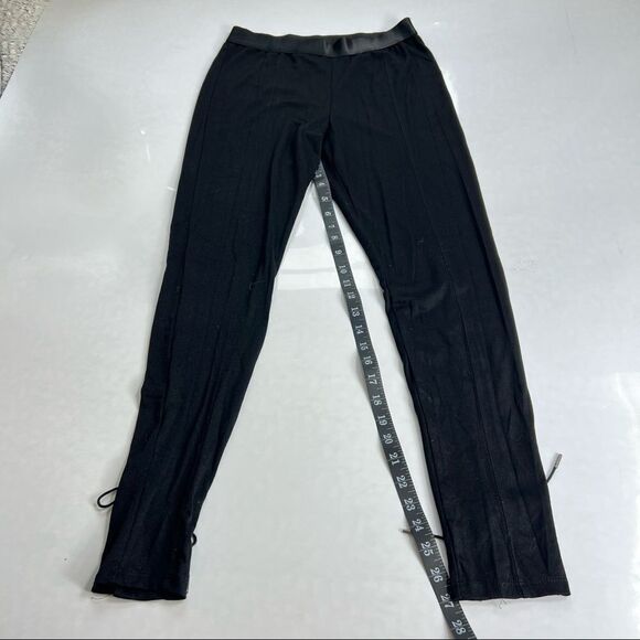FREE PEOPLE Small Black Leggings NWT New Movement Lace Up Ankle Joggers Leggings - Picture 4 of 9